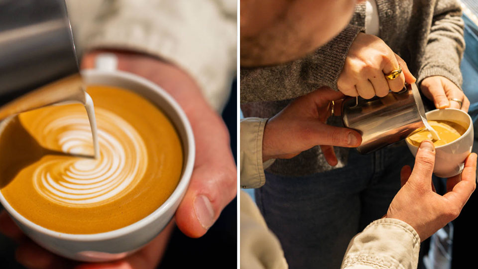 Latte art kursus hos Street Coffee – lær at hælde smukke mønstre i kaffen